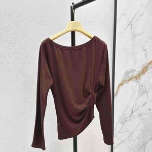 Chic Maroon Long Sleeve Blouse